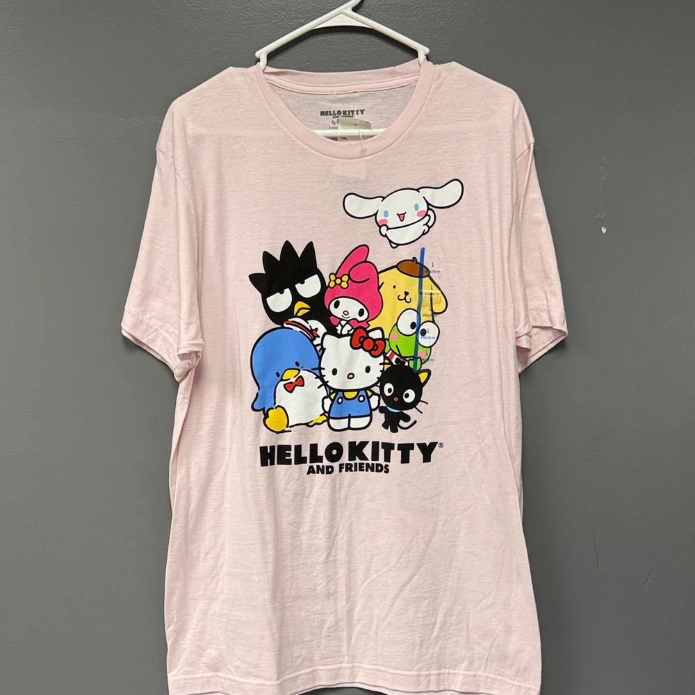 Hello Kitty Light Pink Tee with Characters